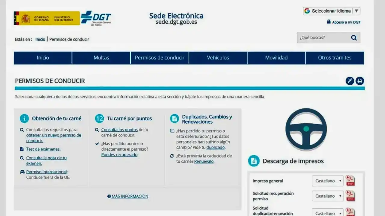 tramites para mudarse a Madrid en la dgt