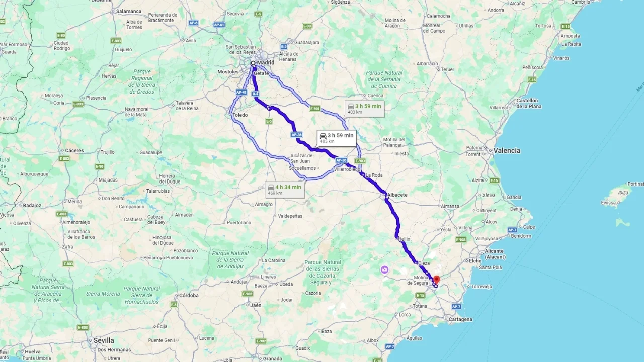 Cuánto cuesta una mudanza de Madrid a Murcia